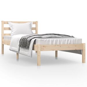 vidaXL Okvir za krevet od borovine 75 x 190 cm mali jednokrevetni