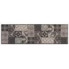 vidaXL Kuhinjski Tepih Crni mozaik 150 x 45 cm 100% poliamid