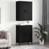 vidaXL Highboard Zidne Crni hrast 69,5 x 34 x 180 cm Konstruirano drvo