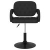 vidaXL Okretna blagovaonska stolica od tkanine crna