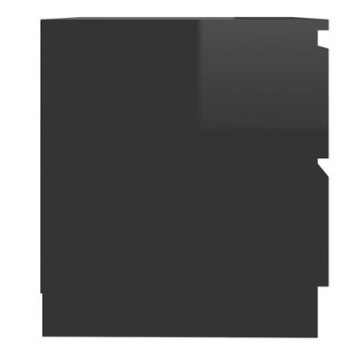 vidaXL Noćni ormarić visoki sjaj crni 50 x 39 x 43,5 cm od iverice