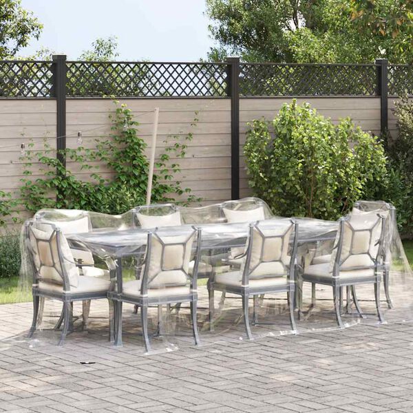 vidaXL Prozirna cerada s u&scaron;icama 2x4 m PVC