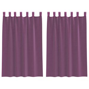 vidaXL Voile zavjese s petljama 2 kom. ljubičaste 140x175 cm