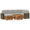 vidaXL Set vanjskih sofa 7 kom. Prirodna i svjetlosiva Poliester