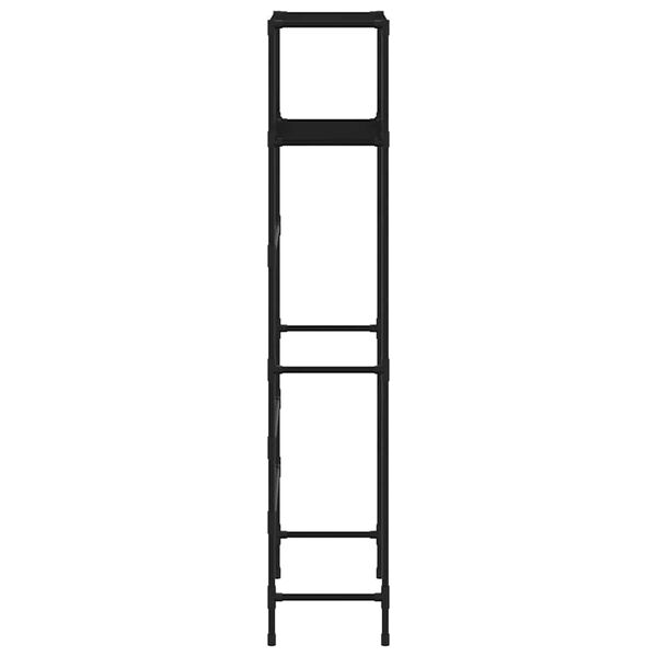 vidaXL Stalak iznad toaletne školjke s 2 razine crni 53,5x28x143 cm