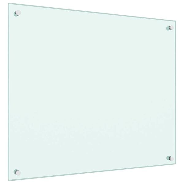 vidaXL Kuhinjska za&scaron;tita od prskanja mliječna 70 x 60 cm kaljeno staklo