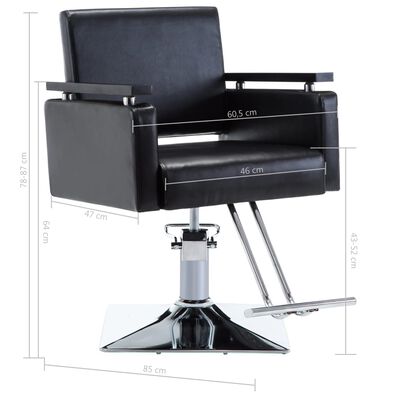 vidaXL Brijačka stolica od umjetne kože crna