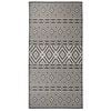 vidaXL Vanjski tepih ravnog tkanja 100 x 200 cm crne pruge