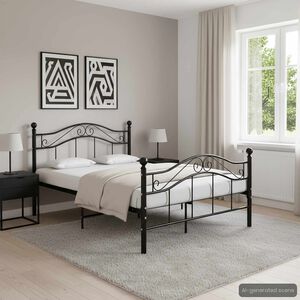 vidaXL Okvir za krevet crni metalni 120 x 200 cm