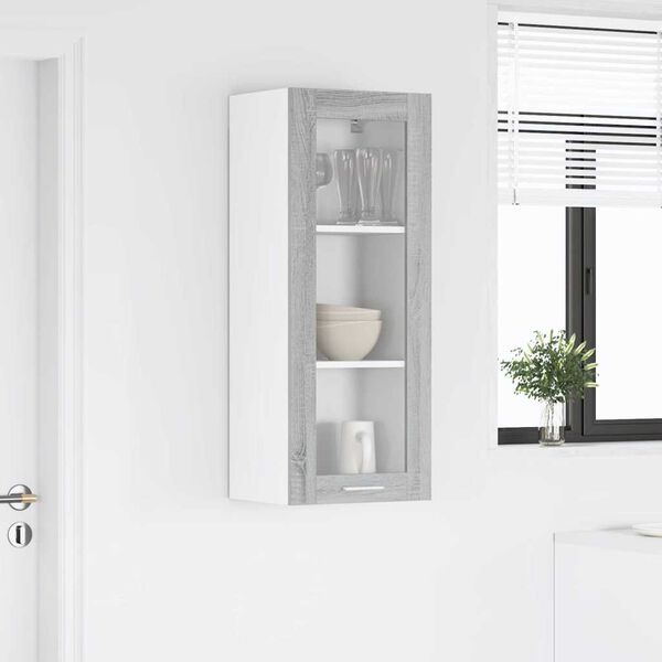 vidaXL Viseći ormarić Siva Sonoma 40 x 31 x 100 cm Konstruirano drvo