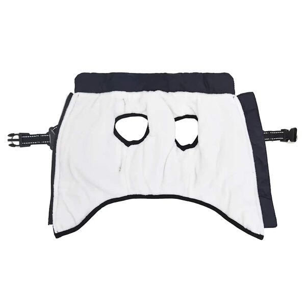 vidaXL Vodootporni reflektirajući kaput s pojasom za pse modri L28