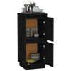 vidaXL Komoda crna 31,5 x 34 x 75 cm od masivne borovine
