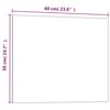 vidaXL Zidna magnetna ploča crna 60 x 50 cm od kaljenog stakla