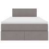 vidaXL Krevet s prostorom za pohranu s LED-om Sivo-smeđa 120 x 190 cm