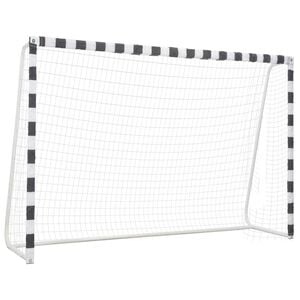 vidaXL Nogometni gol 300 x 200 x 90 cm metalni crno-bijeli