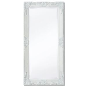 vidaXL Zidno ogledalo u baroknom stilu 100 x 50 cm bijelo