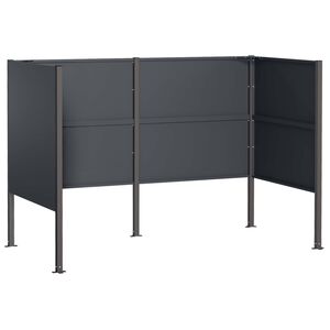 vidaXL Ekran za kante za smeće 167 x 85 x 113 cm Čelik Antracit