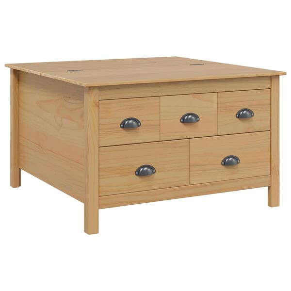 vidaXL Kava Stol Medeno smeđa 79.5 x 79.5 x 49 cm Čvrsto borovo drvo