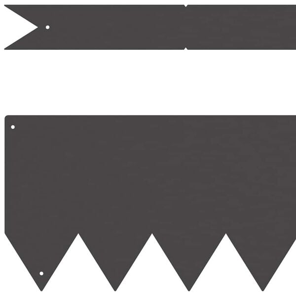 vidaXL Ograda oko Travnjaka 20 pcs Crna 100 x 0.05 x 20 cm