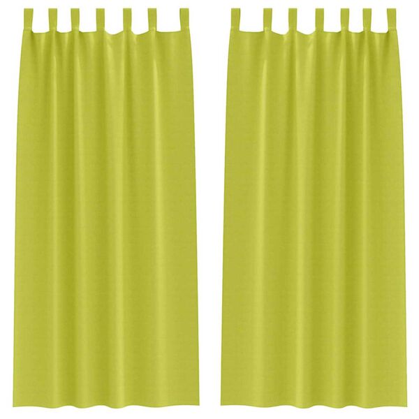 vidaXL Zavjese za blackout s prstenovima 2 pcs Zelena 245 x 140 cm