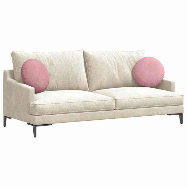 vidaXL Jastučići za sjedenje 2 pcs Ružičasta Ø 40 x 13 cm Baršun