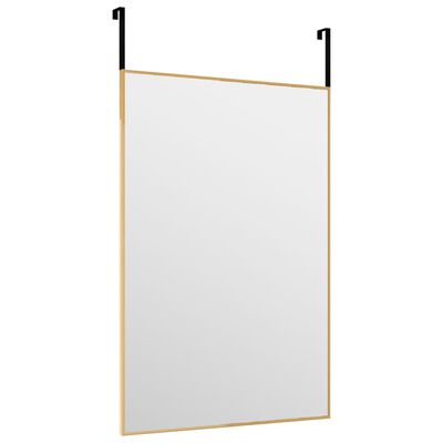 vidaXL Ogledalo za vrata zlatno 40x60 cm od stakla i aluminija