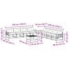 vidaXL Set vanjskih sofa s jastukom 9 pcs Prirodna i svijetlo siva