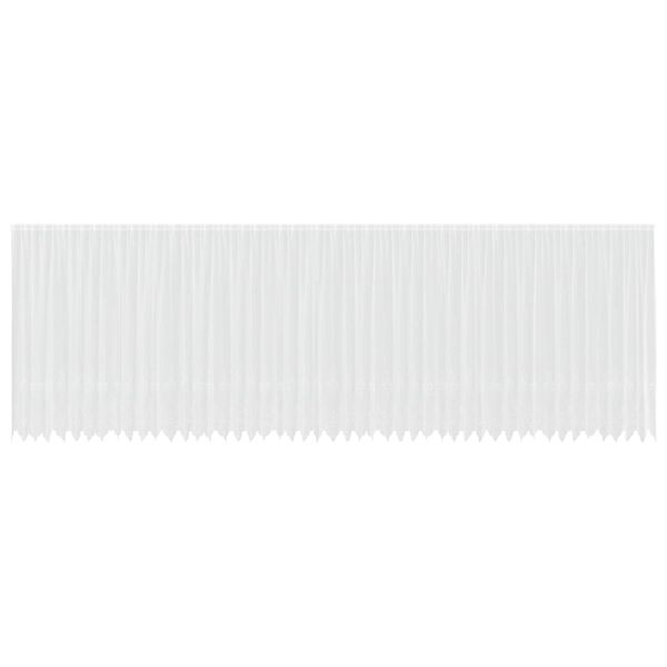 vidaXL Čipkasta zavjesa sa zavjesama Bijelo 220 x 1200 cm Poliester