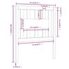vidaXL Uzglavlje crno 81 x 4 x 100 cm od masivne borovine