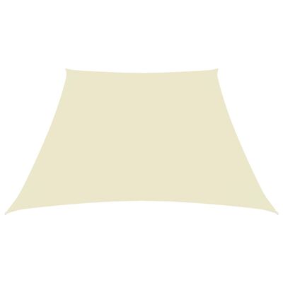 vidaXL Jedro za zaštitu od sunca od tkanine trapezno 3/4 x 3 m krem