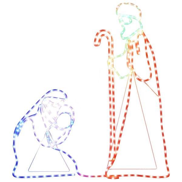 vidaXL Božićne figure Marije i Josipa s 264 LED žarulje 40x55-38x100cm