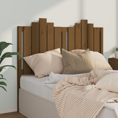 vidaXL Uzglavlje za krevet boja meda 126 x 4 x 110 cm masivna borovina