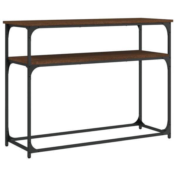 vidaXL Konzolni stol boja hrasta 100 x 35,5 x 75 cm konstruirano drvo