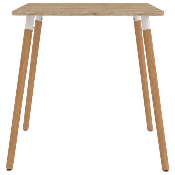 vidaXL Blagovaonski set od 5 dijelova 80x80 cm crno-bijeli