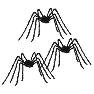 Dekoracija pauk za Halloween 3 kom. crna 200 cm