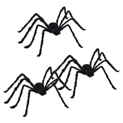 Dekoracija pauk za Halloween 3 kom. crna 150 cm