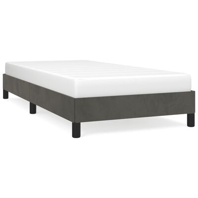 vidaXL Okvir za krevet tamnosivi 90x200 cm baršunasti