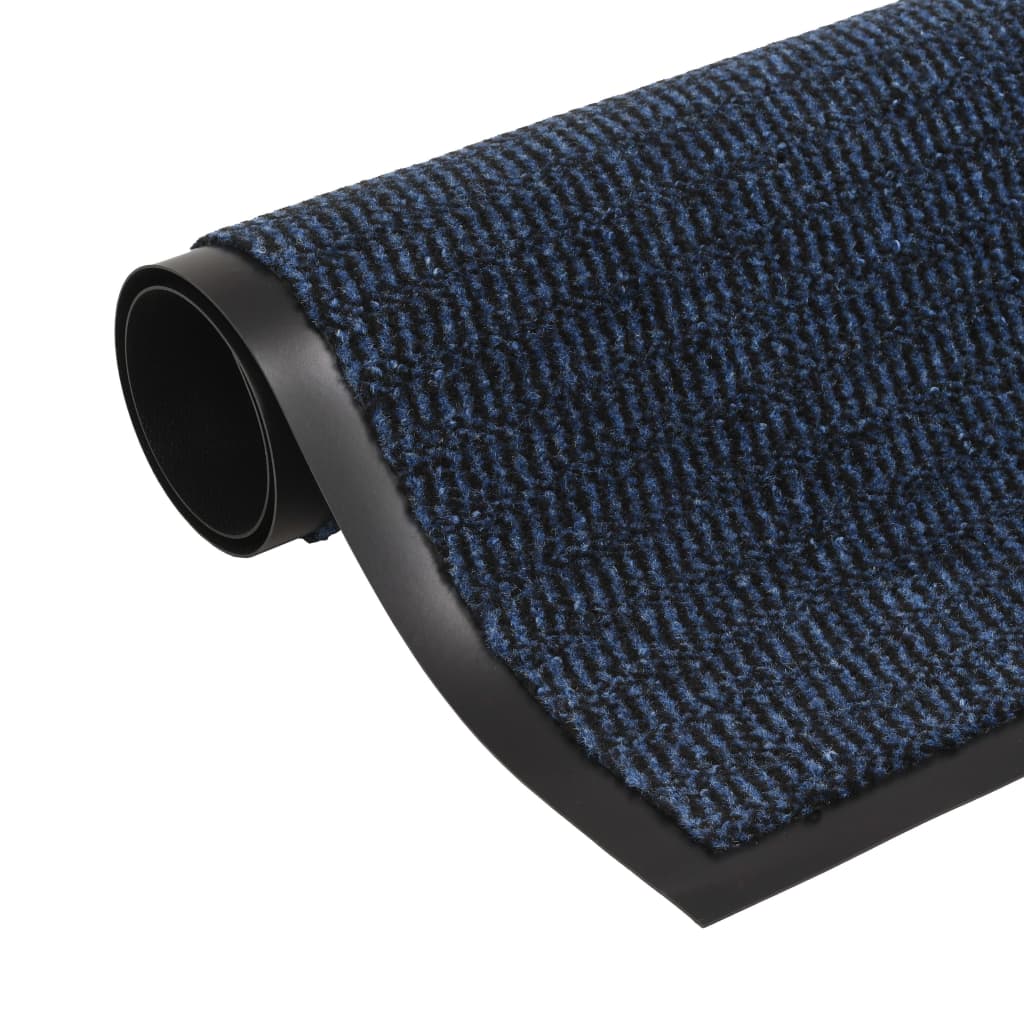 vidaXL Otirači za prašinu 2 kom pravokutni čupavi 90 x 150 cm plavi
