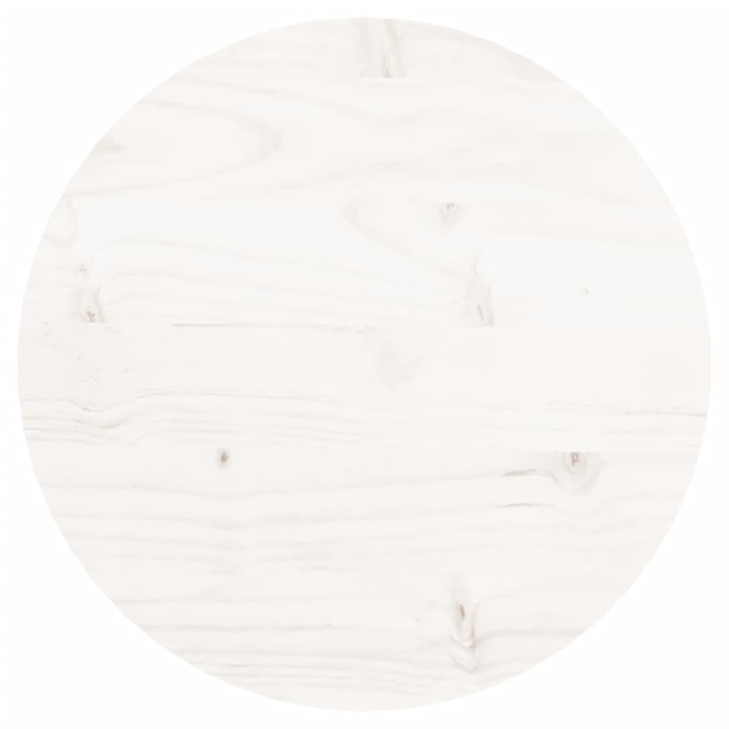 vidaXL Ploča za stol okrugla bijela Ø 30 x 3 cm od masivne borovine