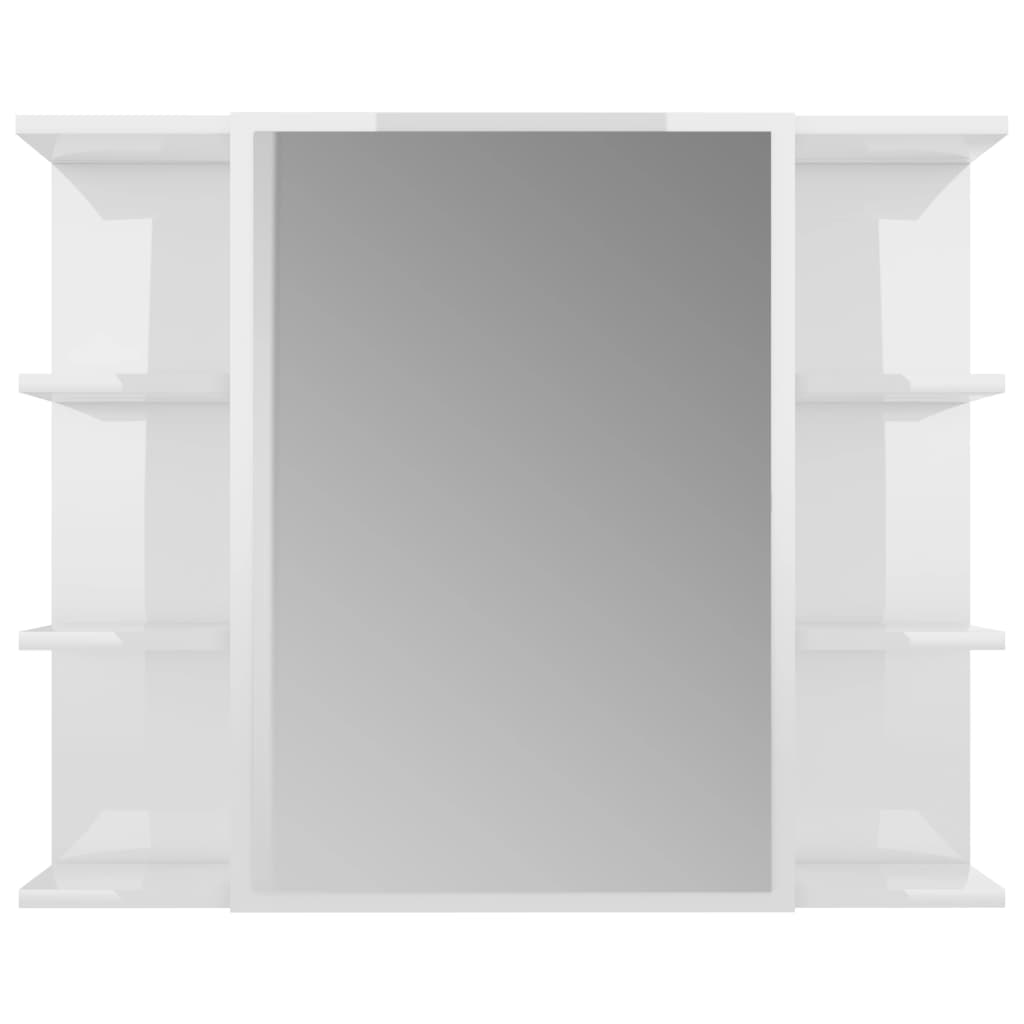vidaXL Kupaonski ormarić s ogledalom bijeli 80x20,5x64 cm od iverice