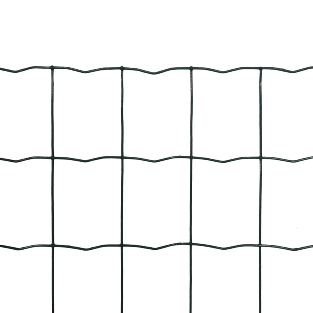 vidaXL Euro ograda čelična 25 x 1,5 m zelena
