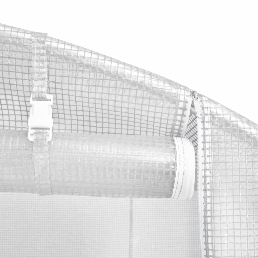 vidaXL Staklenik s čeličnim okvirom bijeli 4 m² 2 x 2 x 2 m