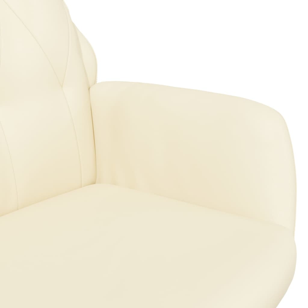 vidaXL Stolica za opuštanje od umjetne kože krem