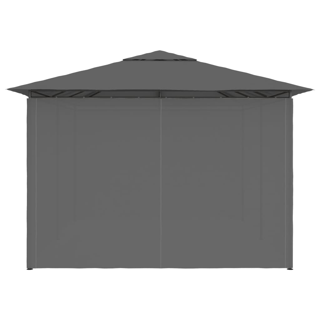 vidaXL Vrtni šator sa zavjesama 4 x 3 m antracit