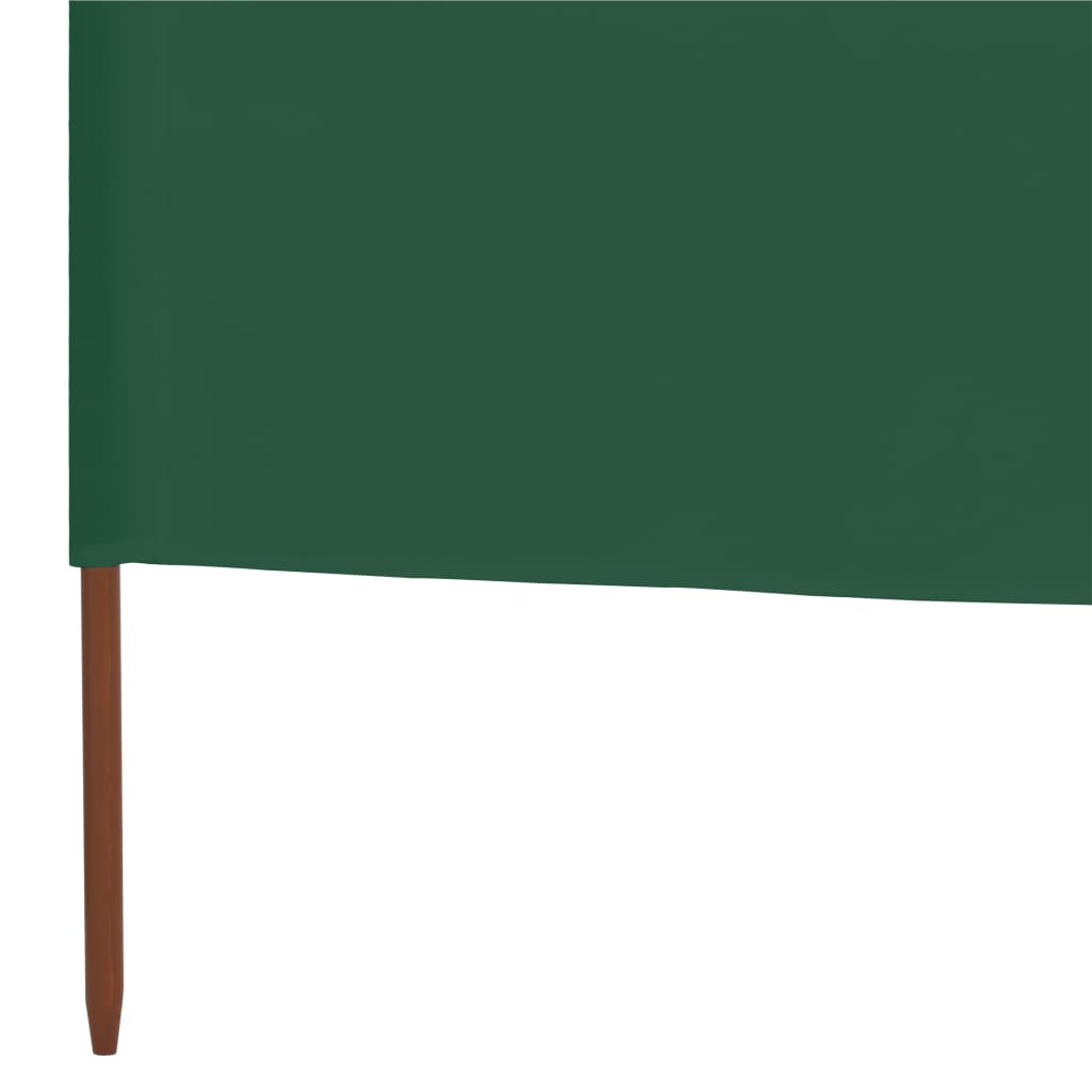 vidaXL Vjetrobran s 5 panela od tkanine 600 x 80 cm zeleni