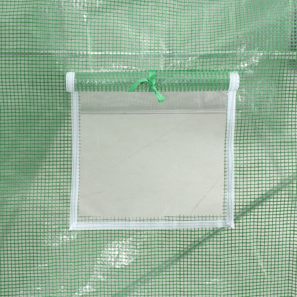 vidaXL Staklenik s čeličnim okvirom zeleni 10 m² 5 x 2 x 2,3 m