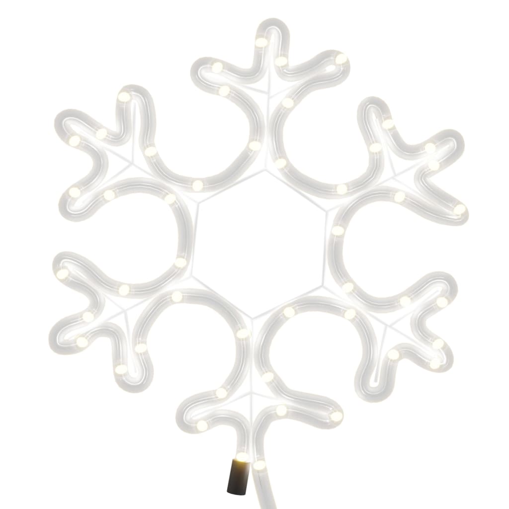 vidaXL Figura božićne pahulje s 48 LED žarulja topla bijela 27 x 27 cm