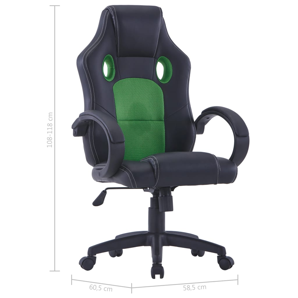 vidaXL Igraća stolica od umjetne kože zelena