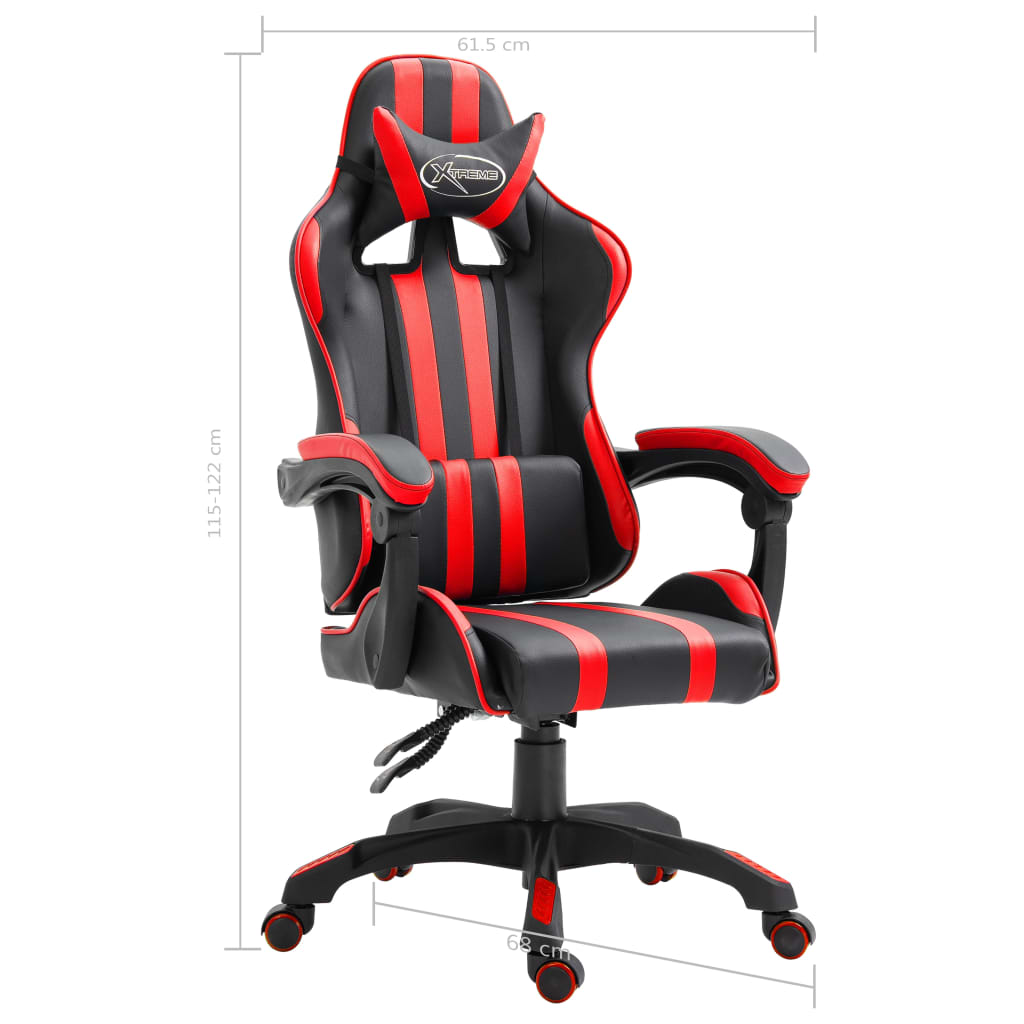 vidaXL Igraća stolica od umjetne kože crvena