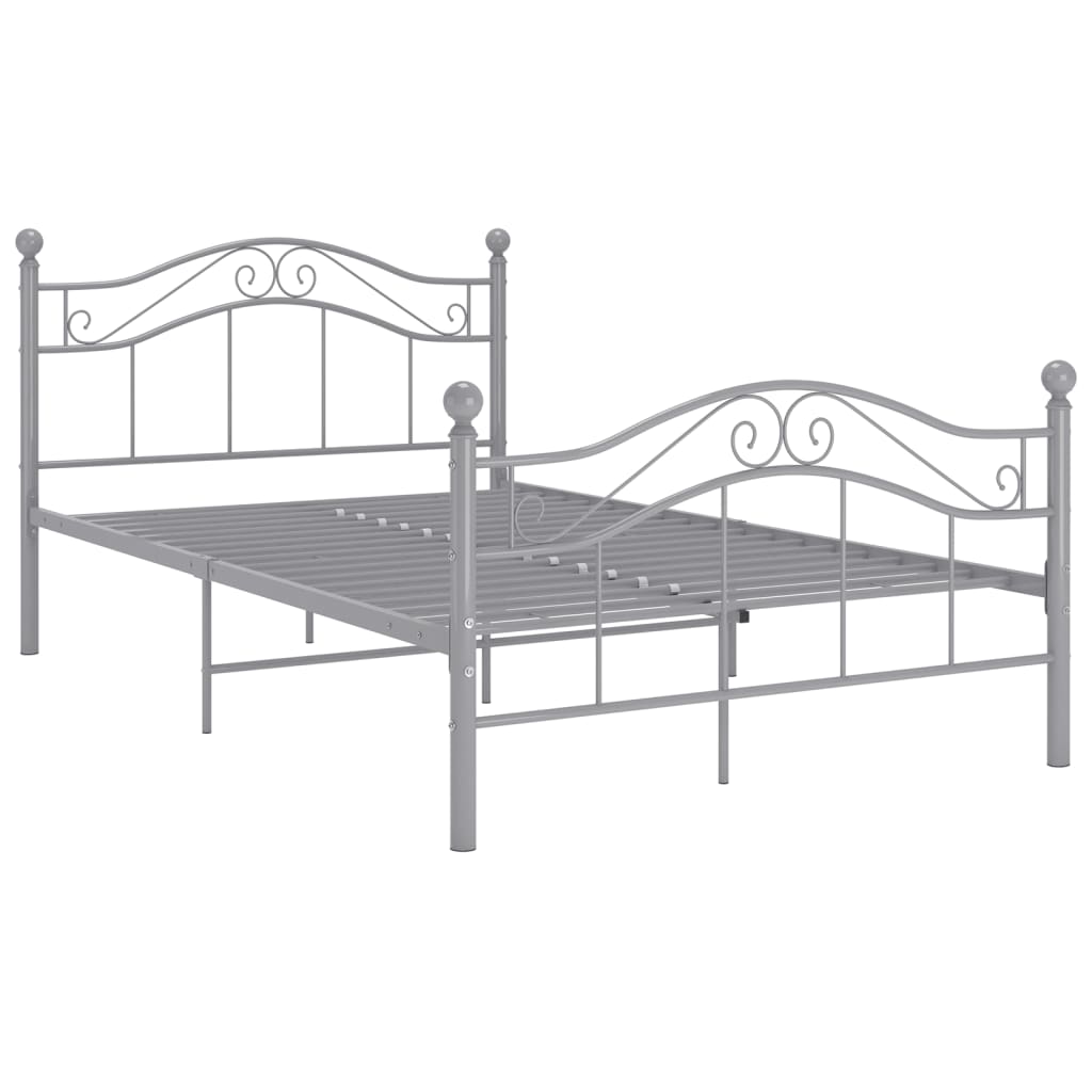 vidaXL Okvir za krevet sivi metalni 120 x 200 cm